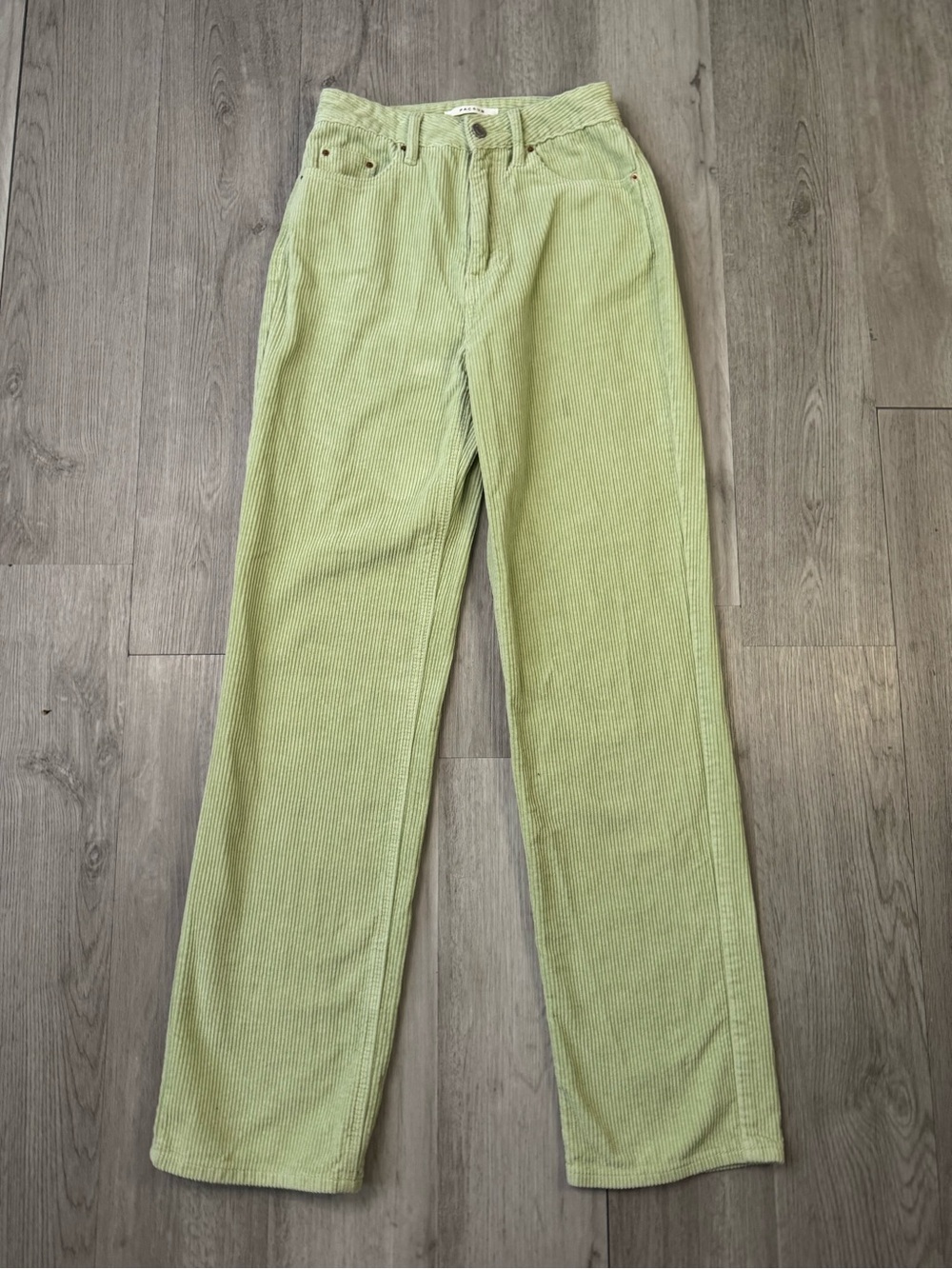 Pacsun Jeans Sz 25 90's Boyfriend Straight Corduroy High Rise Mint Light Green